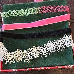 Set of Colorful choker necklaces